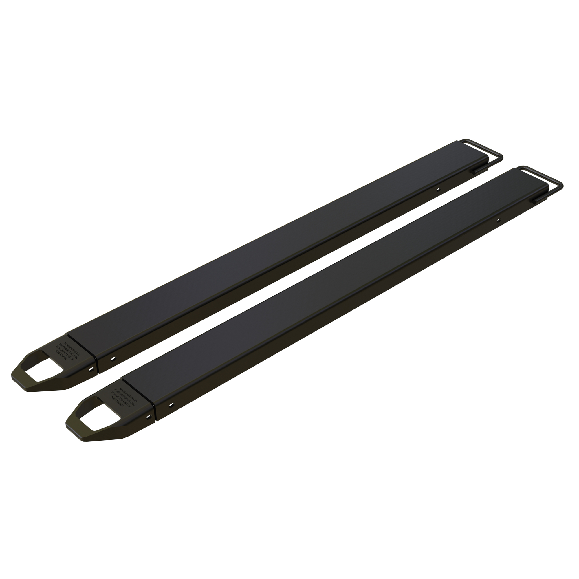 Vestil Fork Extensions - 5in. x 72in., 4000-Lb. Capacity, Welded Steel, Black, Model# FE-5-72-BK